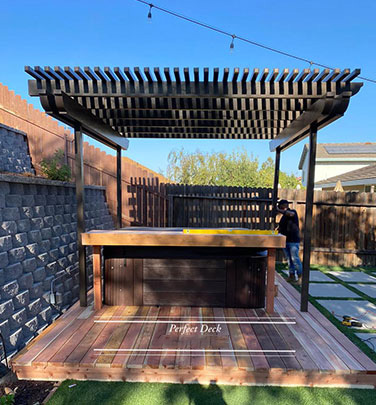 Cedar Decking in Malibu